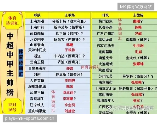 中超本土教练崛起，战术本土化见效显著